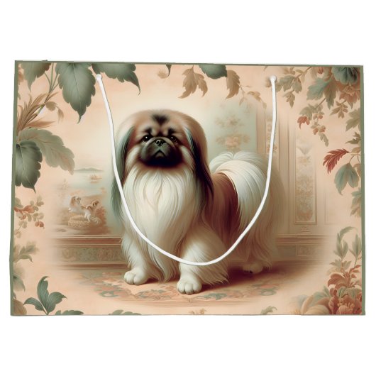  Pekingese geschenktas Groot Cadeauzakje (Achterkant)