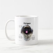 Pekingese Geschiedenis Ontwerp Koffiemok (Links)