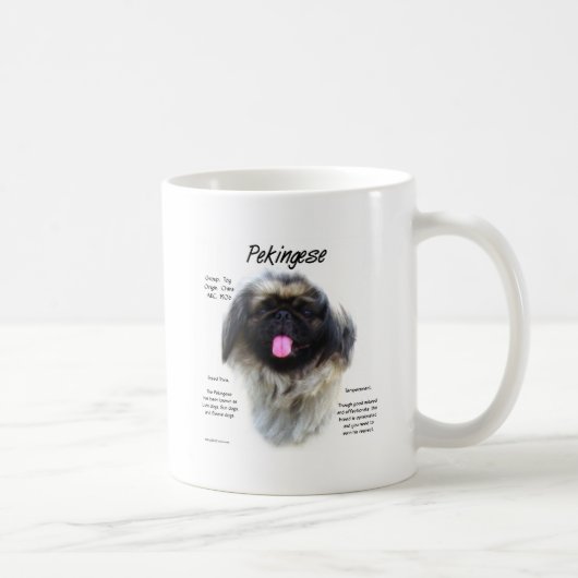 Pekingese Geschiedenis Ontwerp Koffiemok (Rechts)