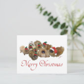 Pekingese Groep Kerstmis Feestdagenkaart (Staand voorkant)