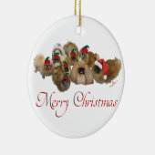 Pekingese Groep Kerstmis Keramisch Ornament (Rechts)