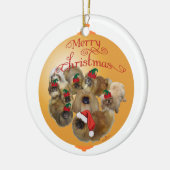 Pekingese Groep Ornament (Links)