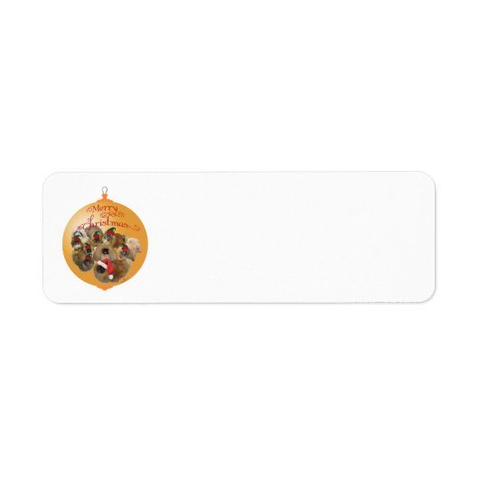 Pekingese Groep Ornament Etiket (Voorkant)