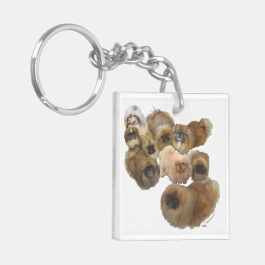 Pekingese Group Sleutelhanger (Voorkant Links)