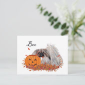 Pekingese Halloween Briefkaart (Staand voorkant)