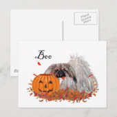 Pekingese Halloween Briefkaart (Voorkant / Achterkant)