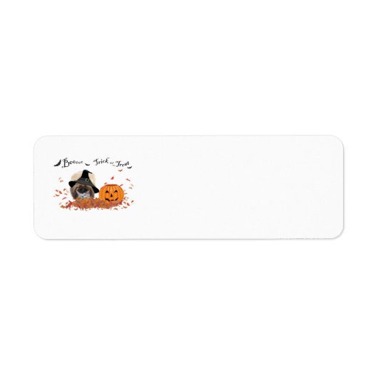 Pekingese Halloween Return Address Labels (Voorkant)