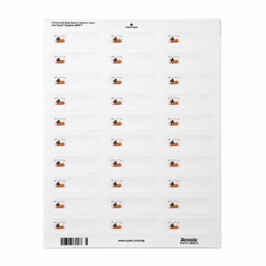 Pekingese Halloween Return Address Labels (Full Sheet)