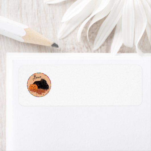 Pekingese Halloween Return Address Labels (Insitu)