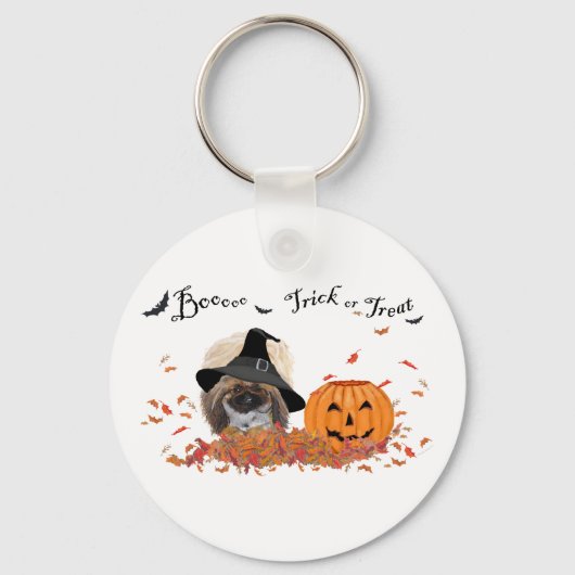 Pekingese Halloween Sleutelhanger (Voorkant)