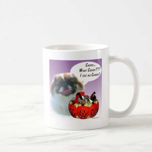 Pekingese Halloween Snoep Koffiemok (Rechts)