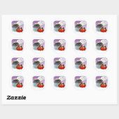 Pekingese Halloween Snoep Ronde Sticker (Vel)