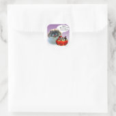 Pekingese Halloween Snoep Ronde Sticker (Tas)