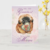 Pekingese harmam kaart (Gele Bloem)