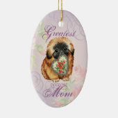 Pekingese Heart mama Keramisch Ornament (Rechts)