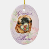 Pekingese Heart mama Keramisch Ornament (Voorkant)