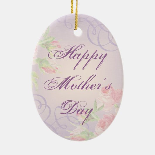 Pekingese Heart mama Keramisch Ornament (Achterkant)