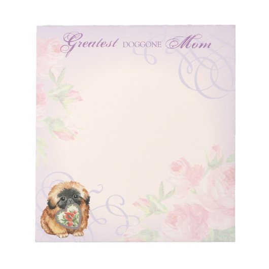Pekingese Heart mama Notitieblok (Voorkant)