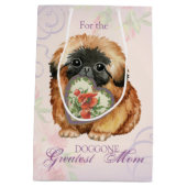 Pekingese Hearts Mama Medium Cadeauzakje (Achterkant)