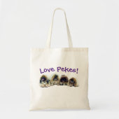 Pekingese herbruikbare tas inclusief de Peke-Ends! (Voorkant)