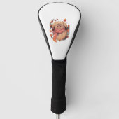 Pekingese Herfst herfstbladeren Thanksgiving Golfheadcover (Voorkant)