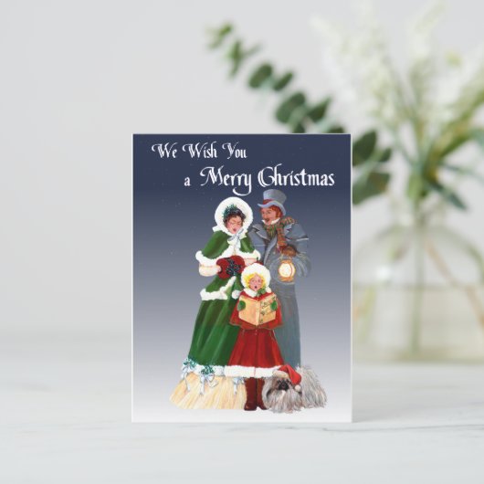 Pekingese Holiday Design Feestdagenkaart (Staand voorkant)