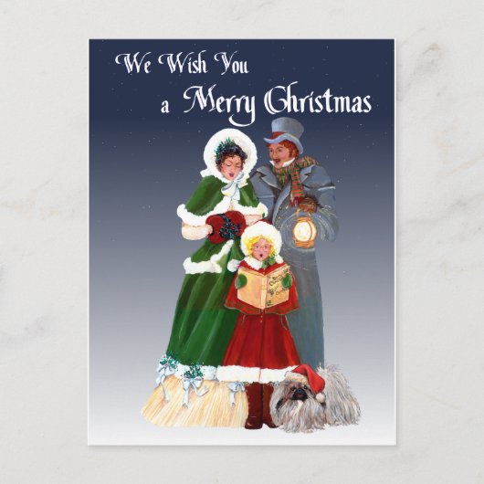 Pekingese Holiday Design Feestdagenkaart (Voorkant)