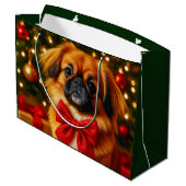 Pekingese Holiday  Groot Cadeauzakje (Achterkant Gekanteld)