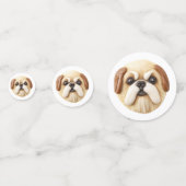 Pekingese Hond 3D Geïnspireerd Confetti (Voorkanten)