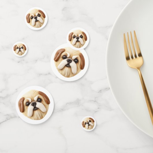 Pekingese Hond 3D Geïnspireerd Confetti (Groep)