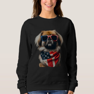 Pekingese Hond 4 juli Amerikaanse Onafhankelijkhei Trui