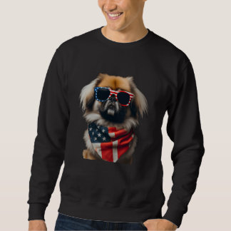 Pekingese Hond 4 juli Amerikaanse Onafhankelijkhei Trui