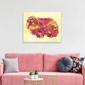 Pekingese hond canvas afdruk (Insitu (Woonkamer))