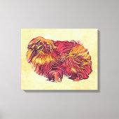 Pekingese hond canvas afdruk (Voorkant)