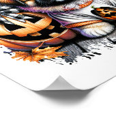 Pekingese hond Halloween Square Poster (Hoek)