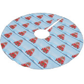 Pekingese hond in auto met kerstman kerstboom rok (Gekanteld)