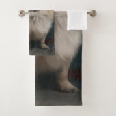 Pekingese Hond in Sneeuw Kerstmis Bad Handdoek (Insitu)