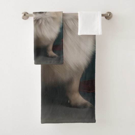 Pekingese Hond in Sneeuw Kerstmis Bad Handdoek (Insitu)