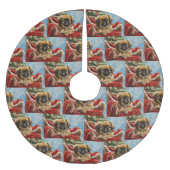 Pekingese Hond Kerstfeest Kerstboom Rok (Voorkant)