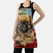 Pekingese Hond Kerstfeest Schort (Insitu)