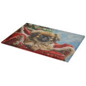 Pekingese Hond Kerstfeest Snijplank (Hoek)