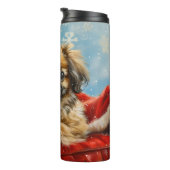 Pekingese Hond Kerstfeest Thermosbeker (Geroteerd rechts)
