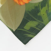 Pekingese hond lente bloemen schilderen fleece deken (Hoek)