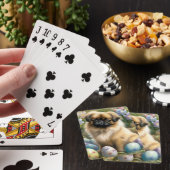 Pekingese Hond met Paaseieren Vakantie Pokerkaarten (Insitu)