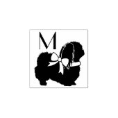 Pekingese Hond Puppy Rubberstempel (Afrduk)