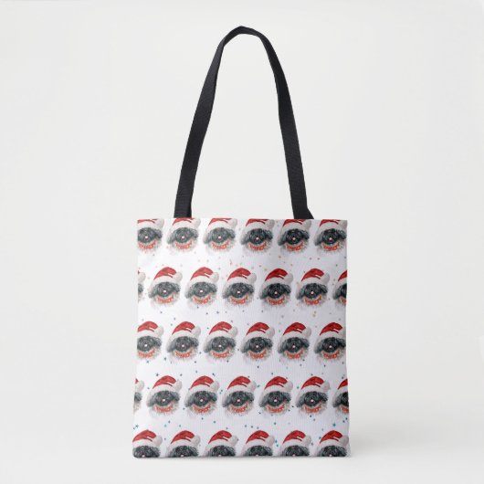 Pekingese Hond Ras Kerst Stars Tote Bag (Voorkant)