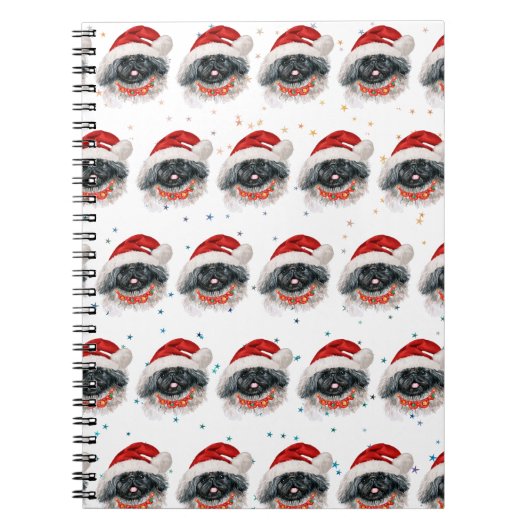 Pekingese Hond Ras Kerststerren Notitieboek (Voorkant)