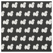 Pekingese Hond Silhouet Huisdier Stof (Swatch)