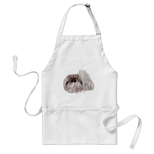 Pekingese Hond Staand Standaard Schort (Voorkant)
