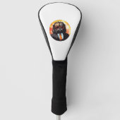Pekingese Hond Zakenman Golfheadcover (Voorkant)